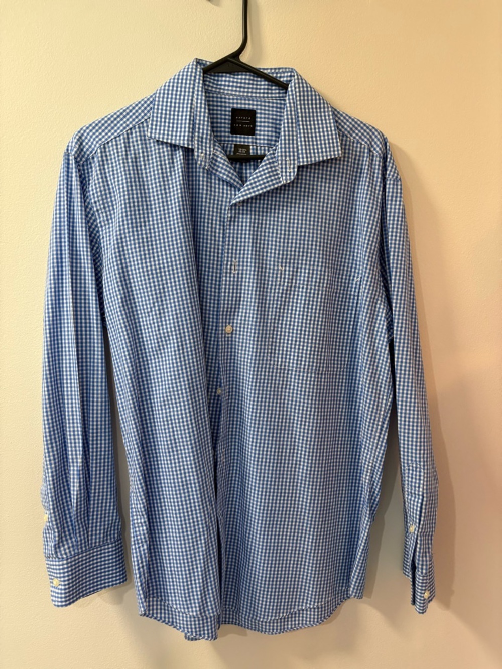 Oxford Men's Blue Gingham Button-Down Shirt